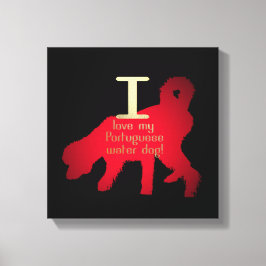 LIENZO ME ENCANTA MI PERRO DE AGUA PORTUGUÉS