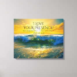 Lienzo Me Encanta Tu Presencia, Salmo 16:11 Ocean Sunset