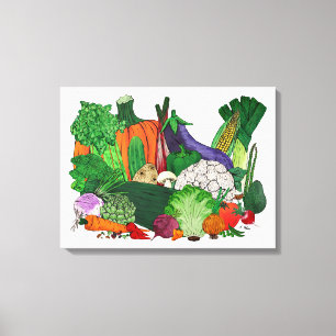 Lienzo Me encantan las verduras