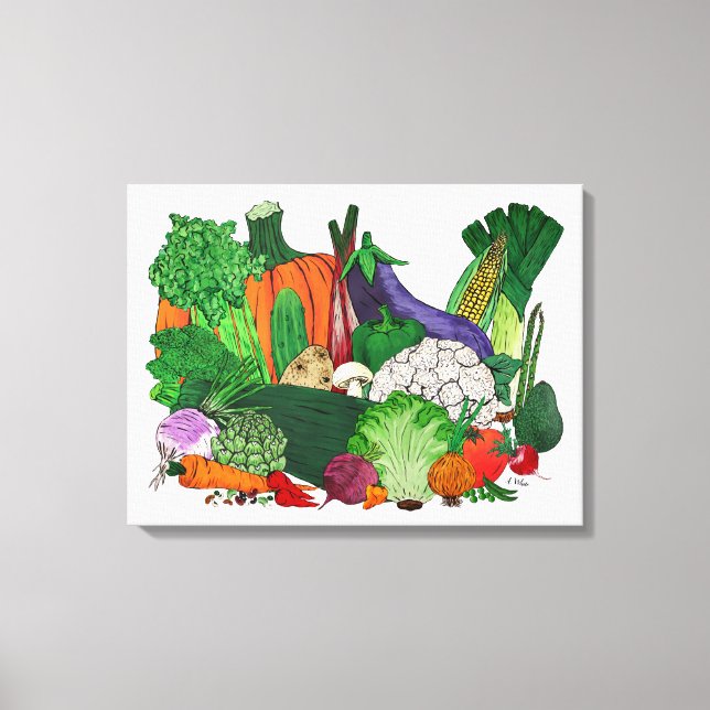 Lienzo Me encantan las verduras (Anverso)