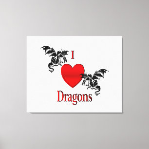 Lienzo Me encantan los dragones
