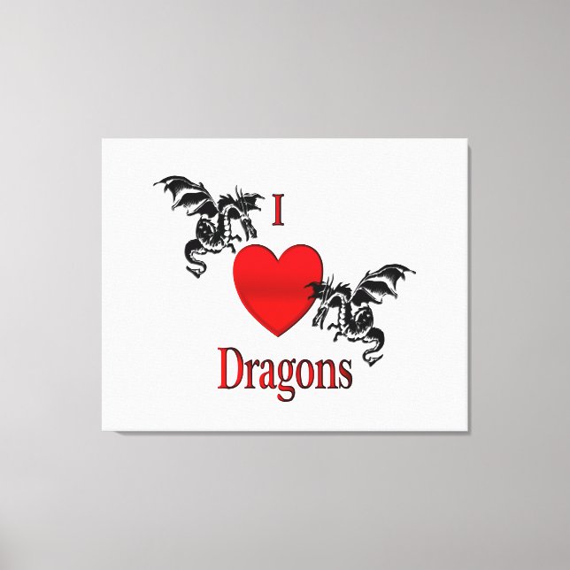 Lienzo Me encantan los dragones (Anverso)