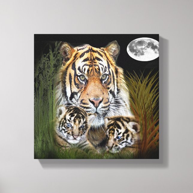 Lienzo Me encantan los Tigres (Anverso)