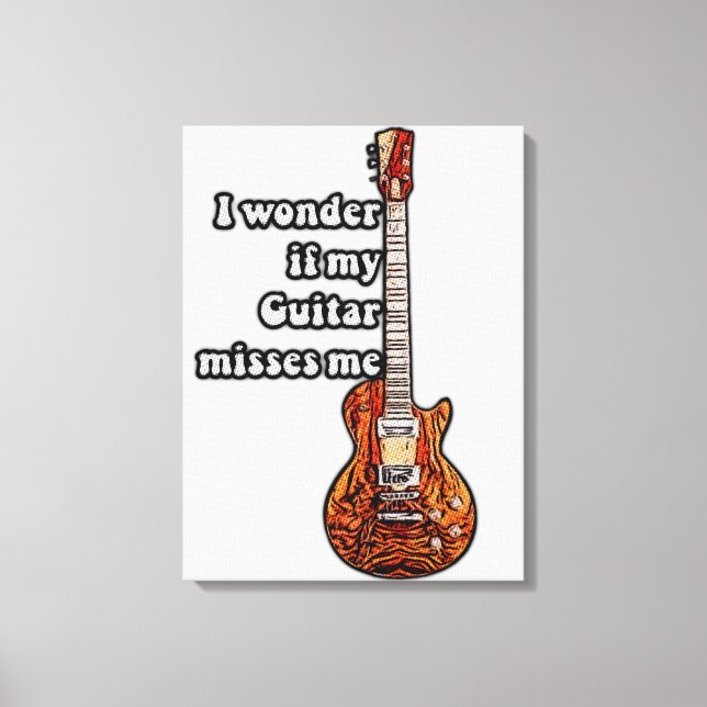 Lienzo Me pregunto si mi guitarra me extraña. (Anverso)