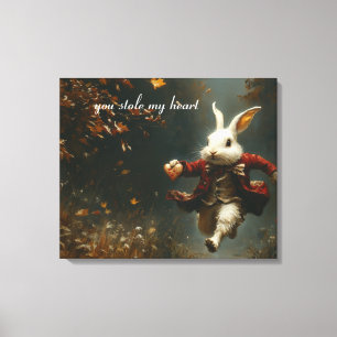 Lienzo Me robaste el corazón, el conejito del ladrón del 