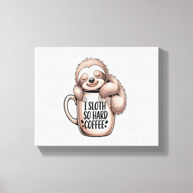 Lienzo Me Sloth sin café (Anverso)