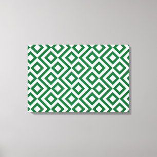 Lienzo Meander verde y blanco