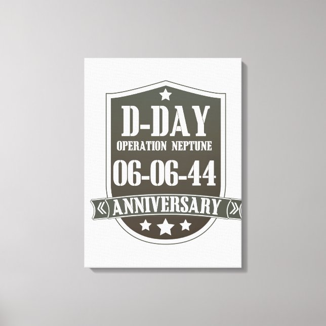 Lienzo Medalla Aniversario Día D (Anverso)