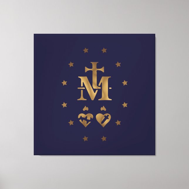 Lienzo Medalla milagrosa, Medalla de Nuestra Señora de la (Anverso)