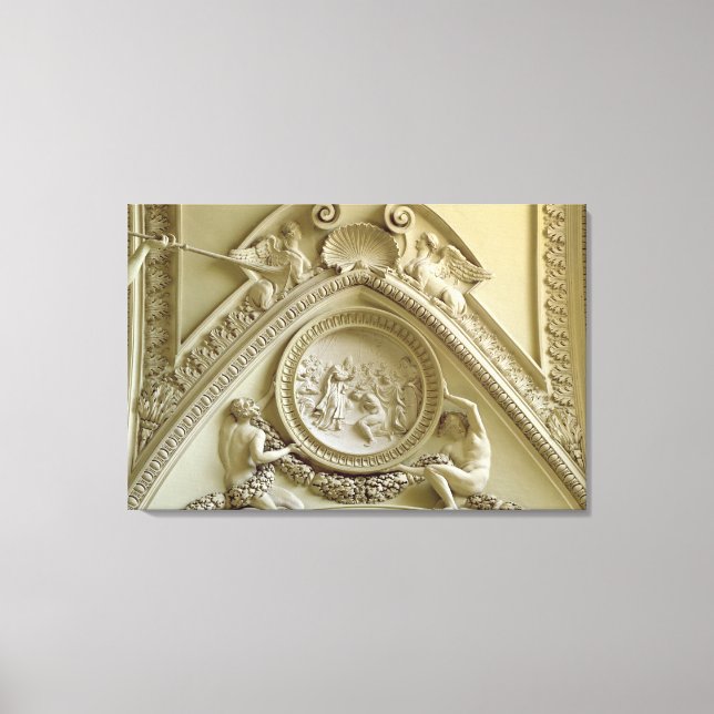 Lienzo Medallón que representa el bautismo de Constantina (Anverso)