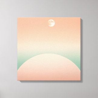 Lienzo Media Luna y Arcos Pastel - Geométrico Minimalista