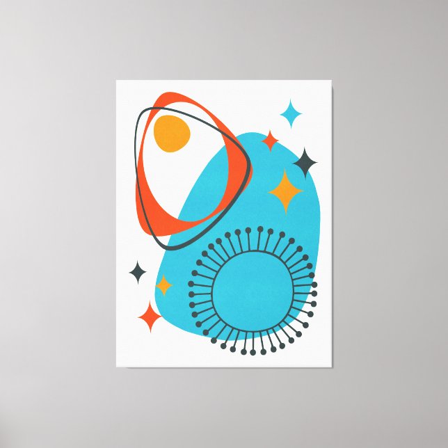 Lienzo Mediados del Siglo Moderno de la Edad Atómica 14 A (Anverso)