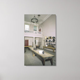 Lienzo Mediados del siglo XVIII del interior de la cocina