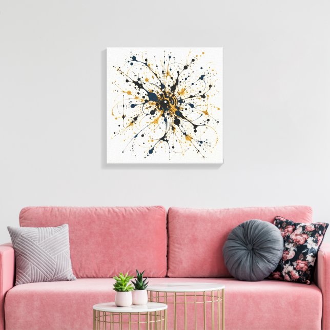 Lienzo Medianoche Dorado (Insitu (Sala de estar))