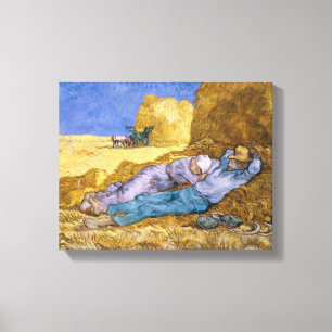 Lienzo Mediodía de Vincent van Gogh el  , la siesta,