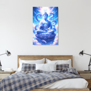 Lienzo Meditación del Buda del Dragón Místico