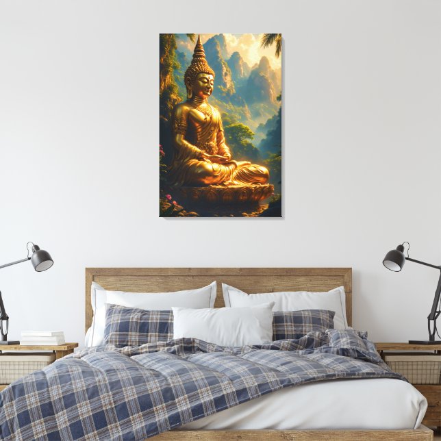 Lienzo Meditación Dorada en las Cumbres Tailandesas (Insitu(Dormitorio))