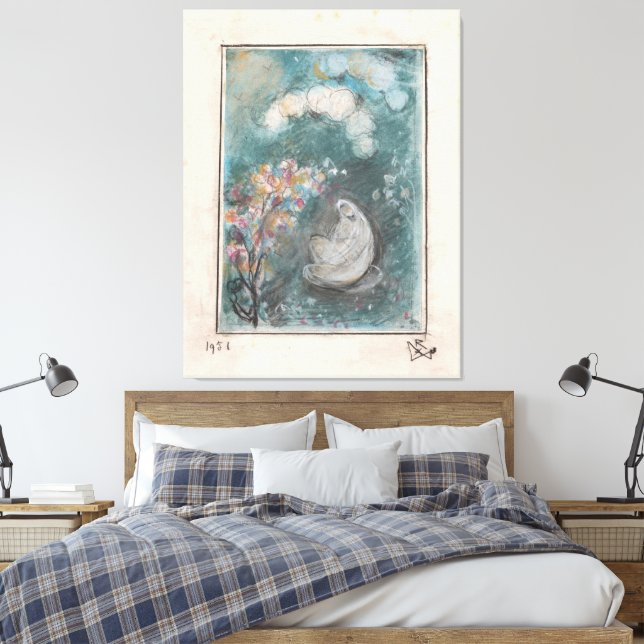 Lienzo Meditación en un jardín (Insitu(Dormitorio))