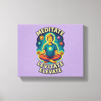 Lienzo "Meditar. Levitar. Elevar." - Energía cósmica