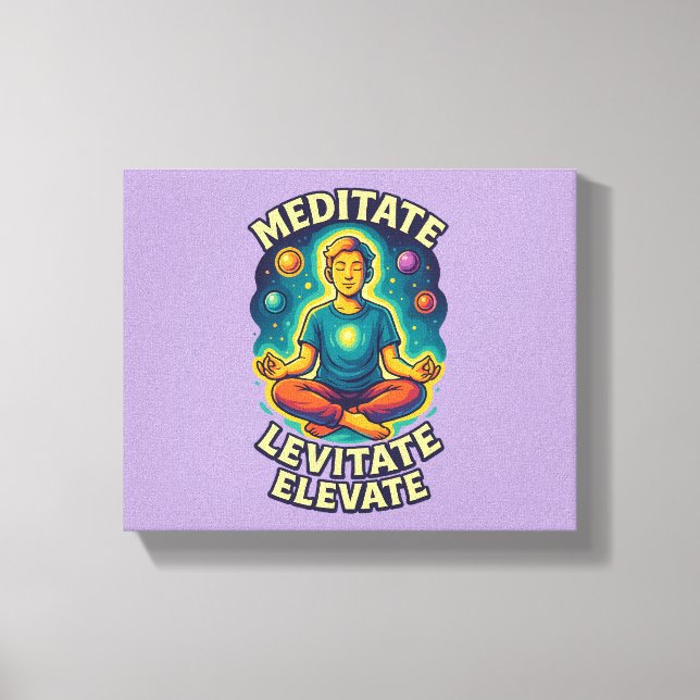 Lienzo "Meditar. Levitar. Elevar." - Energía cósmica (Anverso)