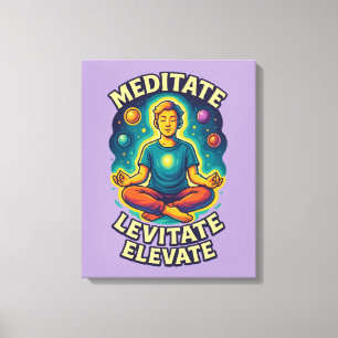 Lienzo "Meditar. Levitar. Elevar." - Energía cósmica