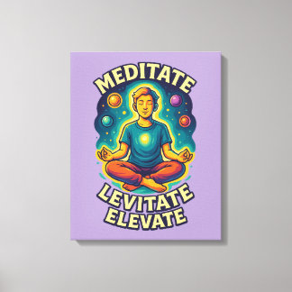 Lienzo "Meditar. Levitar. Elevar." - Energía cósmica