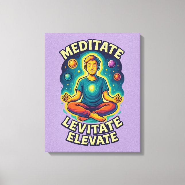 Lienzo "Meditar. Levitar. Elevar." - Energía cósmica (Anverso)