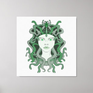 Lienzo Medusa Gorgo Serpiente Gorgona Monstruo Mitología