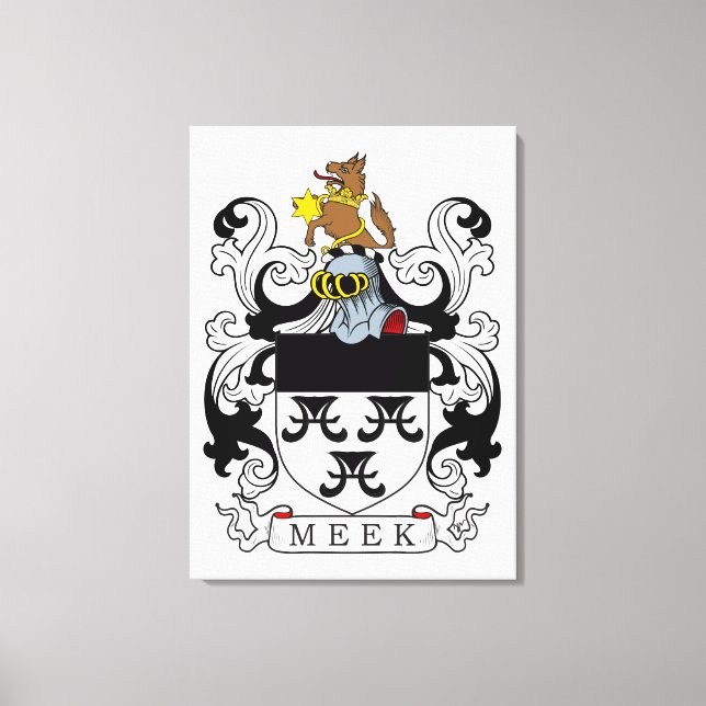 Lienzo Meek Family Crest (Anverso)