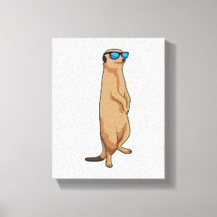 Lienzo Meerkat con gafas de sol