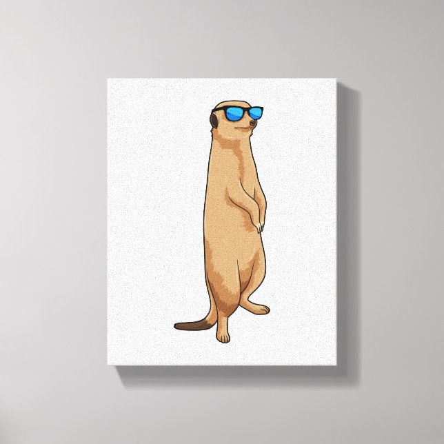 Lienzo Meerkat con gafas de sol (Anverso)