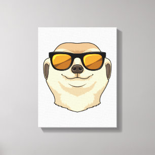 Lienzo Meerkat con gafas de sol