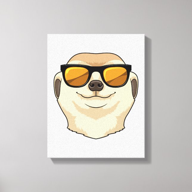 Lienzo Meerkat con gafas de sol (Anverso)