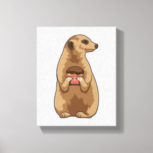 Lienzo Meerkat con Muffin