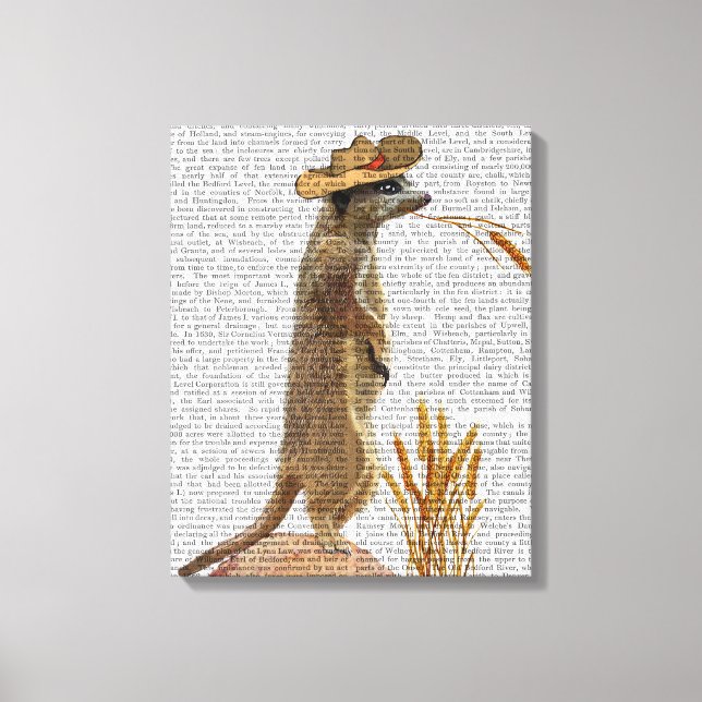 Lienzo Meerkat Cowboy (Anverso)