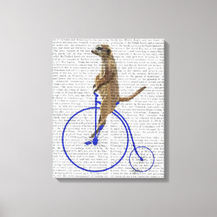 Lienzo Meerkat En Blue Penny Farthing