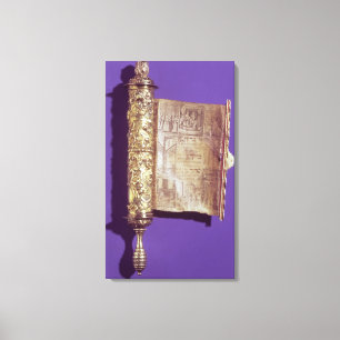 Lienzo Megillah en un funda de plata, Viena, c.1715