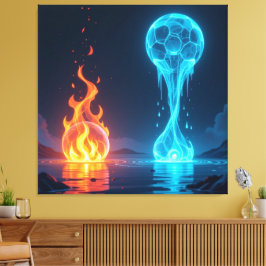 Lienzo  „Meister der 4 Elemente“  