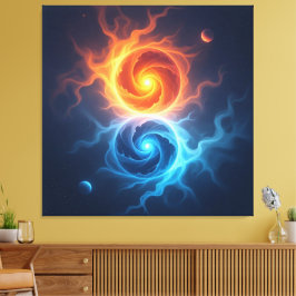 Lienzo  „Meister der 4 Elemente“  