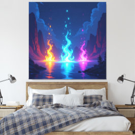 Lienzo  „Meister der 4 Elemente“  