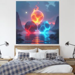 Lienzo  „Meister der 4 Elemente“  