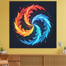 Lienzo „Meister der 4 Elemente“