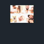 Lienzo Mejor collage de fotos del Personalizado del coraz<br><div class="desc">Celebra un primer Día especial del Padre con nuestro "Collage de fotos estirado al mejor padre que nunca Personalizado de la familia". Este encantador lienzo con fotos estiradas presenta un collage de tus fotos favoritas, lo que lo convierte en un recuerdo único y sincero. Perfecto para mostrar recuerdos preciados, este...</div>