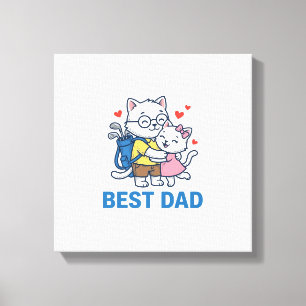Lienzo Mejor diseño de vector de gato de golf de papá abr