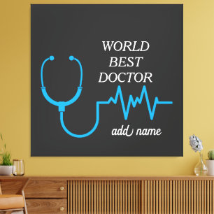 Lienzo Mejor Doctor del Mundo Agradecimiento Mejor Médico