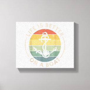 Lienzo Mejor es navegar en barco en barco