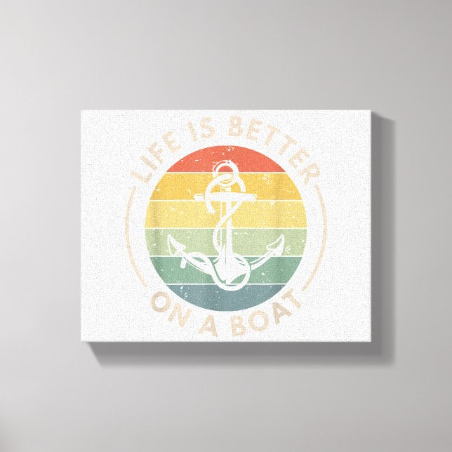 Lienzo Mejor es navegar en barco en barco (Anverso)