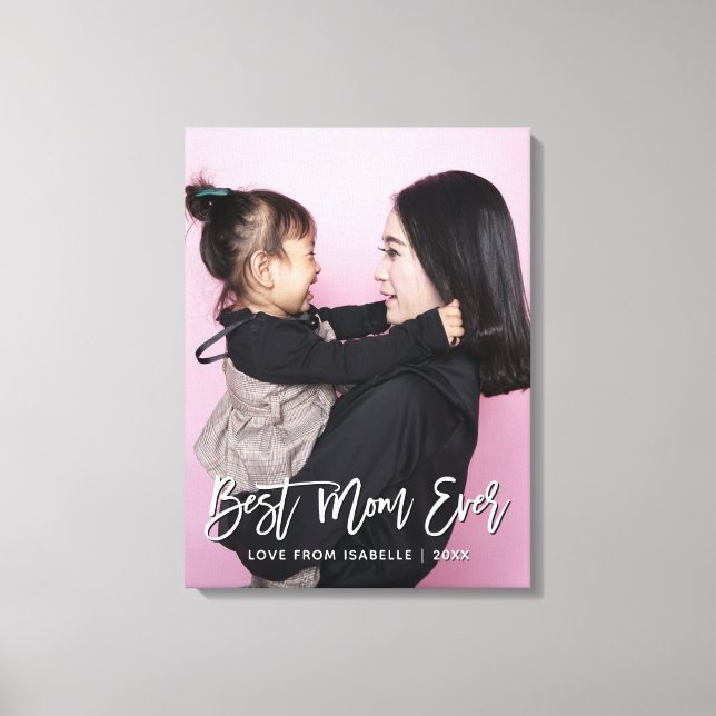 Lienzo Mejor foto personalizada del Día de la Madre (Anverso)