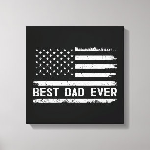 Lienzo Mejor Papá del Mundo con Regalos de la Bandera Est