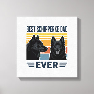 Lienzo Mejor Papá Schipperke de Todos los Tiempos Diseño